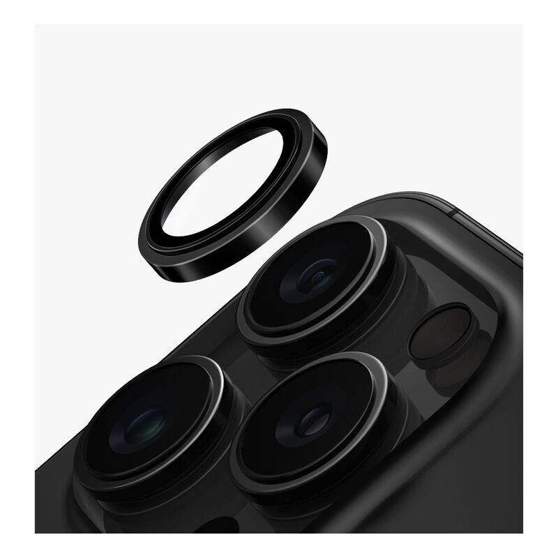 UNIQ Optix iPhone 16 Pro/Pro Max 6.3/6.9 (2024) Stainless Steel Frame Sapphire Camera Lens Protector - Gunmetal Black (Black) UNIQ Optix iPhone 16 Pro/Pro Max 6.3/6.9 (2024) Stainless Steel Frame Sapphire Camera Lens Protector - Gunmetal Black (Black)