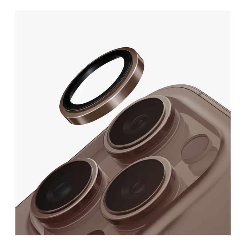 UNIQ Optix iPhone 16 Pro/Pro Max 6.3/6.9 (2024) Stainless Steel Frame Sapphire Camera Lens Protector - Gilded Gold (Gilded Gold) UNIQ Optix iPhone 16 Pro/Pro Max 6.3/6.9 (2024) Stainless Steel Frame Sapphire Camera Lens Protector - Gilded Gold (Gilded Gold)