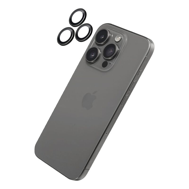 LAUT Prime Lens Protector For iPhone 16 Pro / 16 Pro Max - Black