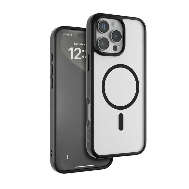 Levelo Magsafe Solo Case For iPhone 16 Pro - Black Levelo Magsafe Solo Case For iPhone 16 Pro - Black