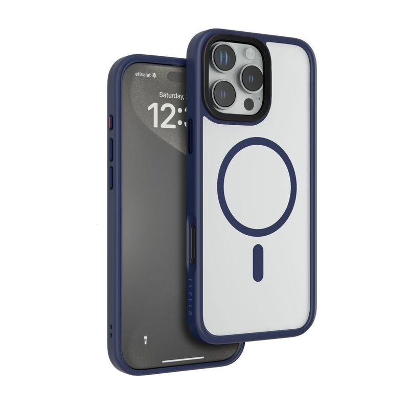 Levelo Magsafe Solo Case For iPhone 16 Pro - Blue Levelo Magsafe Solo Case For iPhone 16 Pro - Blue