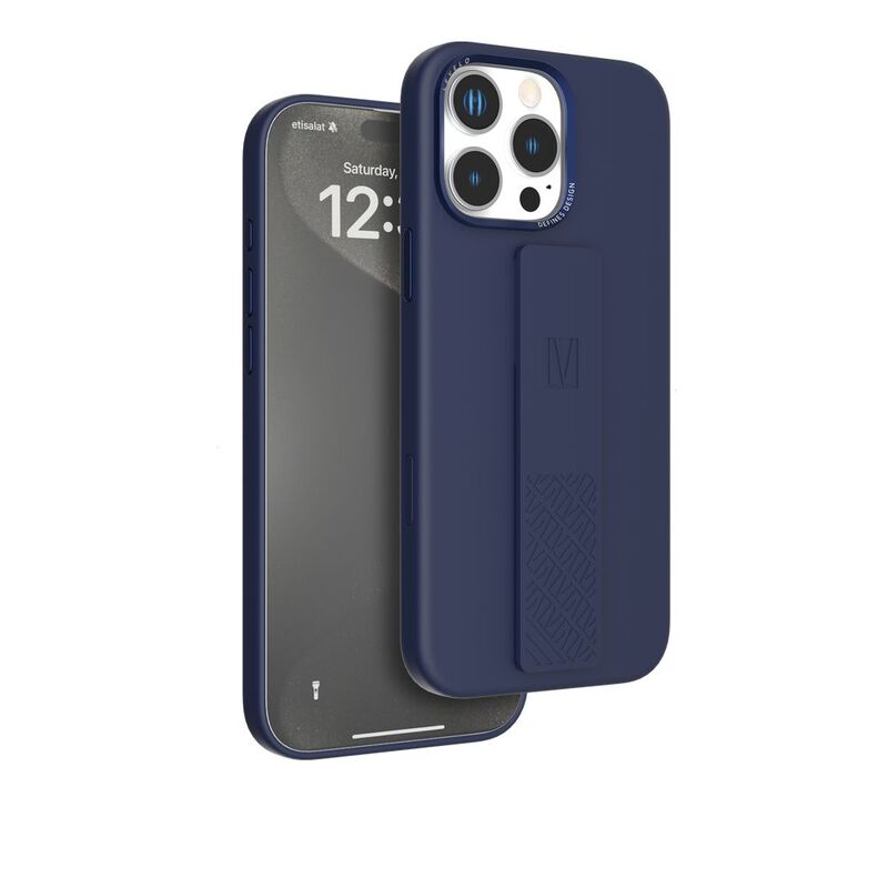 Levelo Morphix Silicone Case With Silicone Grip For iPhone 16 Pro - Deep Blue Levelo Morphix Silicone Case With Silicone Grip For iPhone 16 Pro - Deep Blue