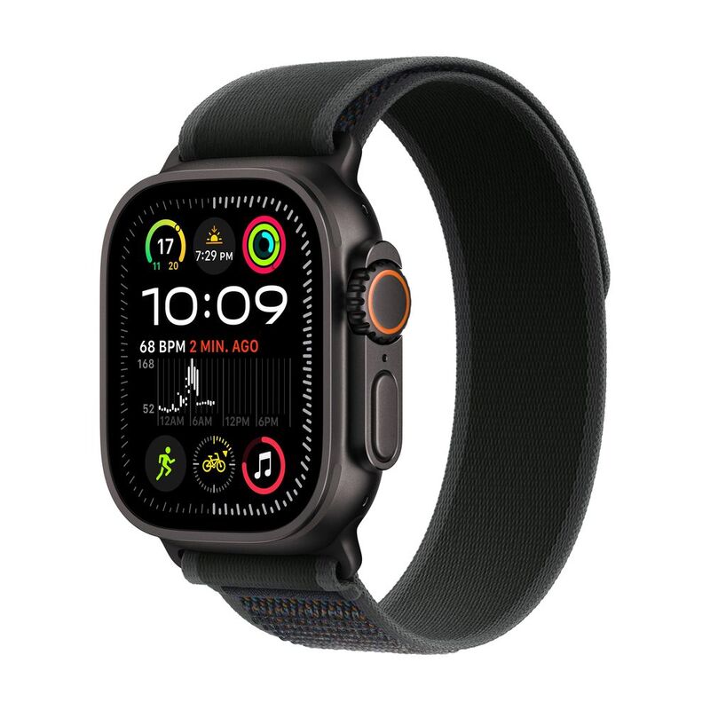 Apple Watch Ultra 2 (2024) GPS + Cellular 49mm Black Titanium Case with Black Trail Loop - S/M