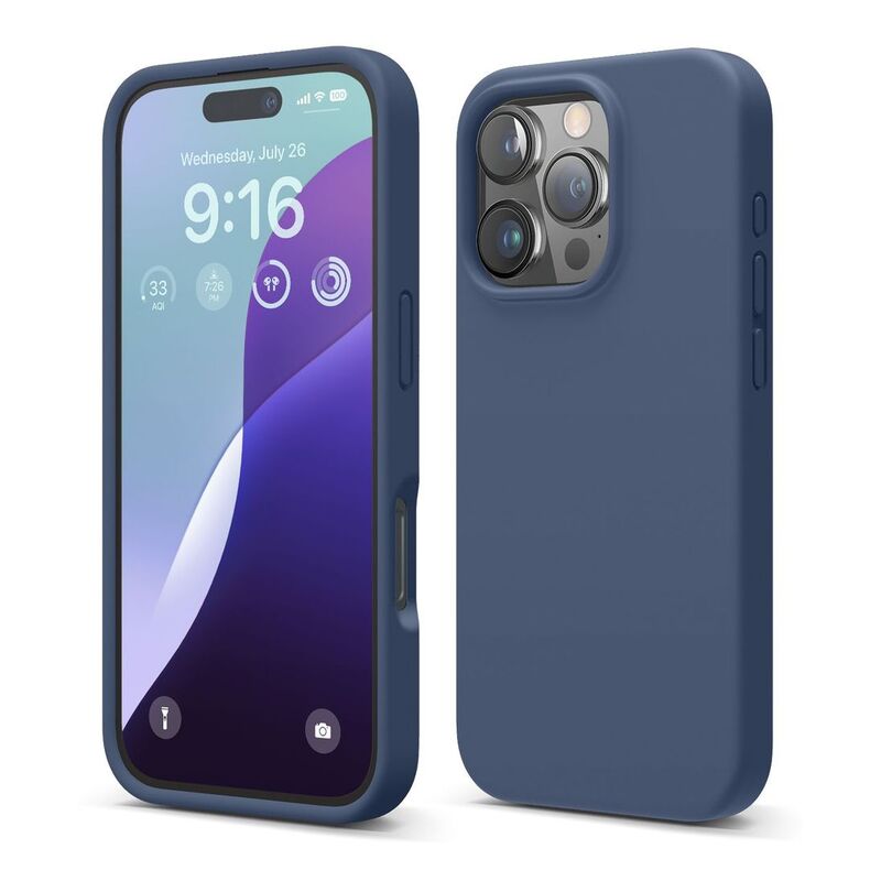 Elago Magnetic Silicone case for iPhone 16 Pro - Jean Indigo