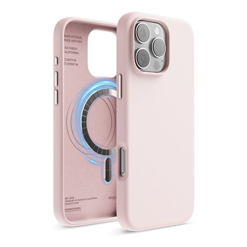 Elago Magnetic Silicone case for iPhone 16 Pro Max - Lovely Pink