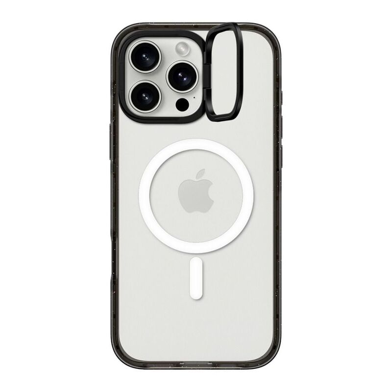 Casetify iPhone 16 Pro Max Impact Ring Stand Case With MagSafe - Clear Black