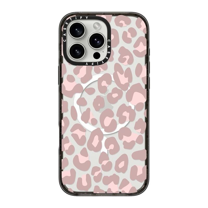 Casetify iPhone 16 Pro Max Impact Case With MagSafe - Dusty Pink Leopard