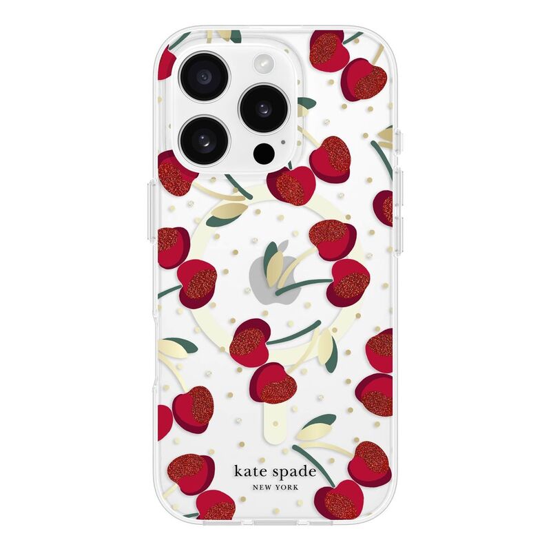 Kate Spade iPhone 16 Pro MagSafe Prints Case - Cherry Dot Kate Spade iPhone 16 Pro MagSafe Prints Case - Cherry Dot