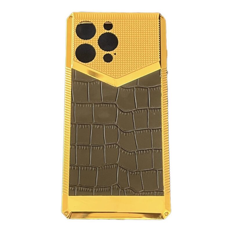 Aurora Concepts 24K Gold Plated With Crocodile Leather Case For iPhone 16 Pro Max Aurora Concepts 24K Gold Plated With Crocodile Leather Case For iPhone 16 Pro Max