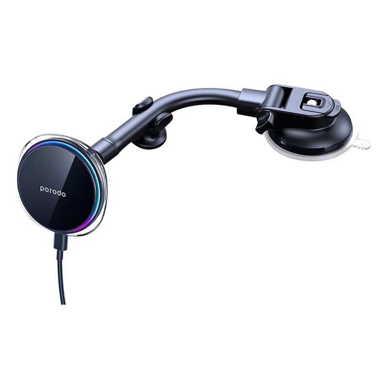 Porodo Semiconductor Cooling Magsafe Charging Mount Windshield & Dashboard - Black