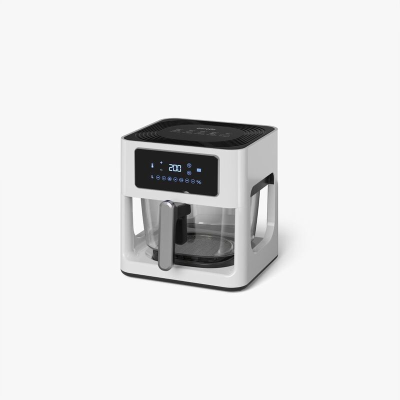 Porodo Lifestyle Glass Pot Air Fryer Touch Panel 6 Preset Options - White Porodo Lifestyle Glass Pot Air Fryer Touch Panel 6 Preset Options - White