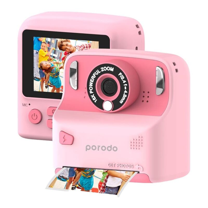 Porodo Lifestyle Kids Print Camera Thermal Printing - Pink Porodo Lifestyle Kids Print Camera Thermal Printing - Pink