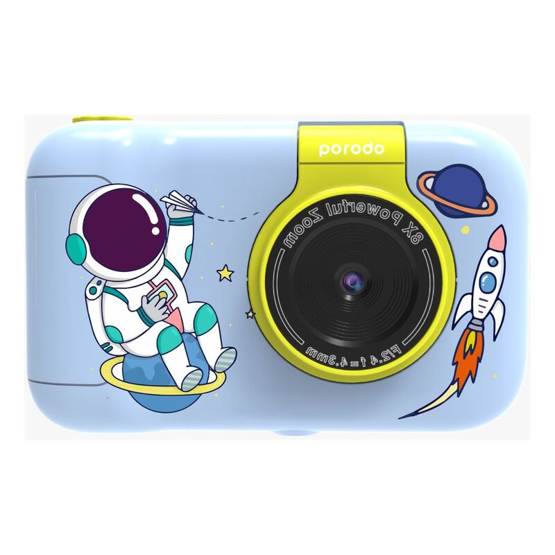 Porodo Lifestyle Kids Flip Digital Camera With Tripod Stand - Blue