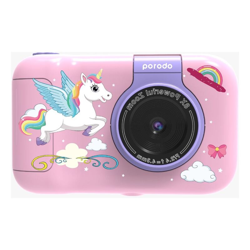 Porodo Lifestyle Kids Flip Digital Camera With Tripod Stand - Pink