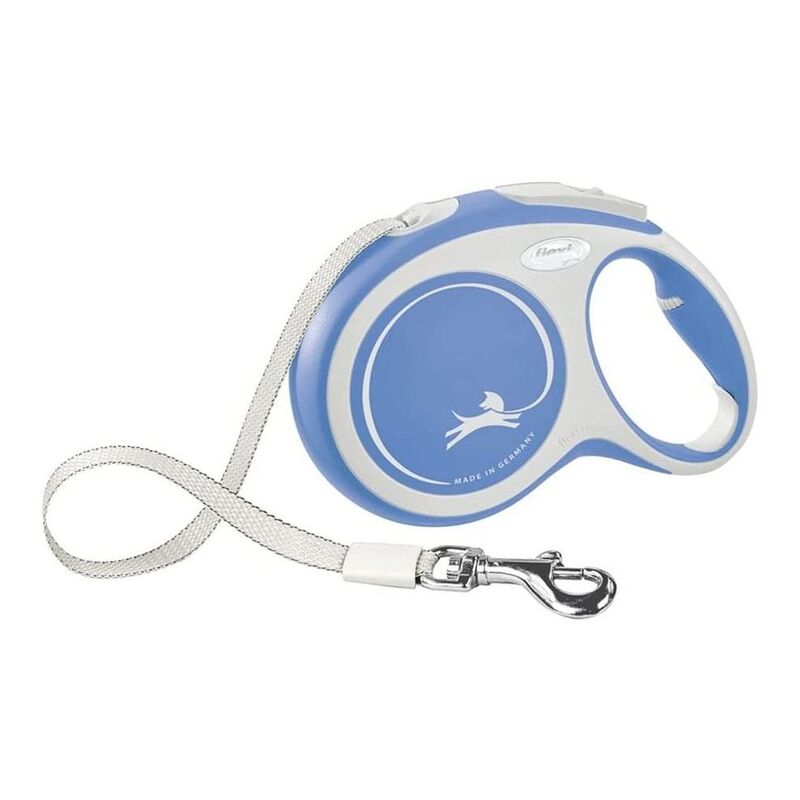 Flexi New Comfort L Tape Cat/Dog Leash 8M - Blue/White