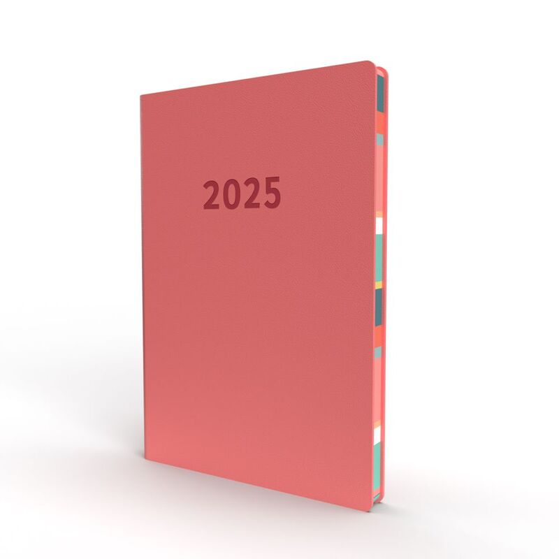 Collins Debden Edge Mira 2025 A5 Diary Week To View Diary And Bullet Journal - Pink