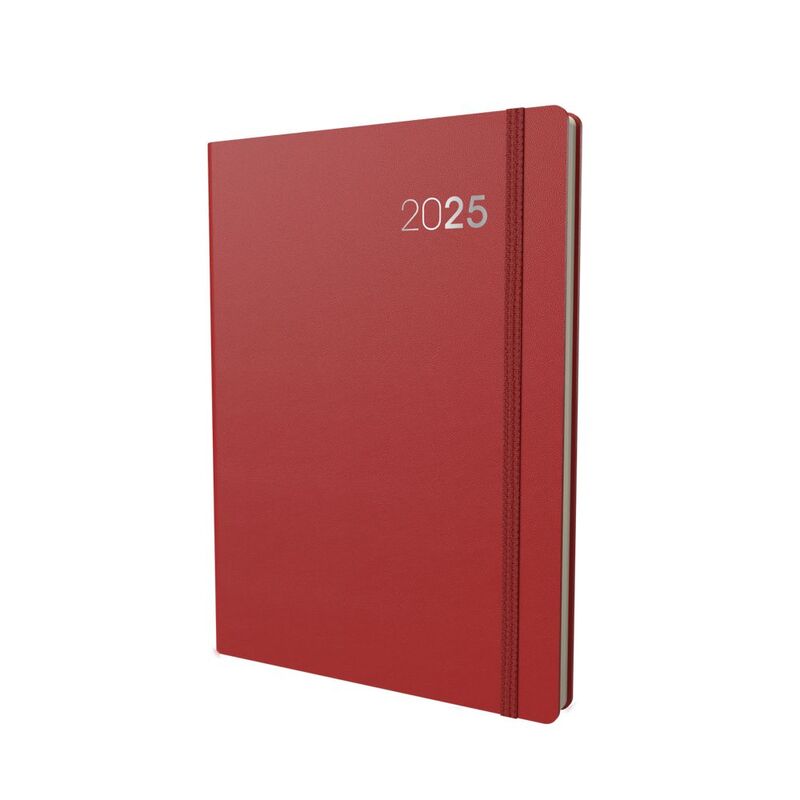 Collins Debden Legacy 2025 Planner - A4 Day To Page Diary (With Appointments) - Red