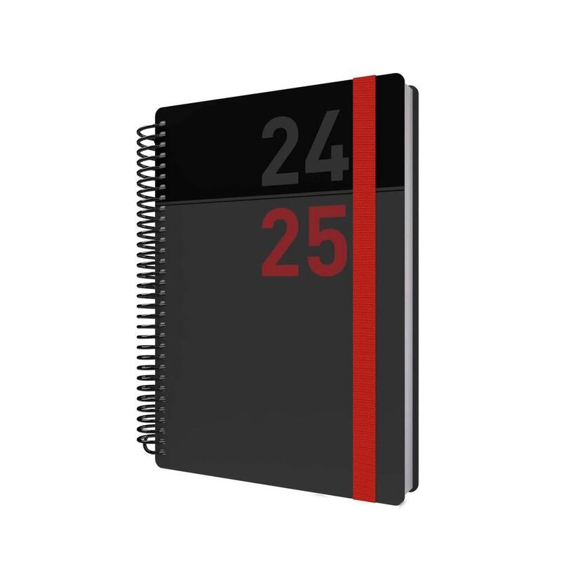 Collins Debden Delta 2025 A5 Planner Day To A Page Diary (With Appointments) - Red