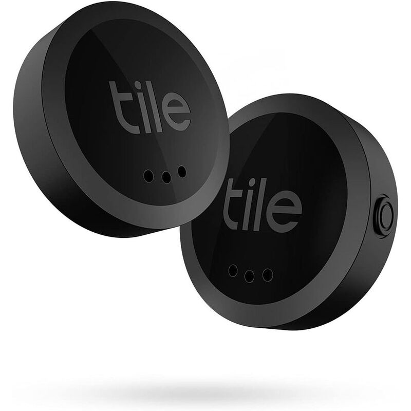 Tile Sticker Bluetooth Item Tracker - Black (Pack of 2)