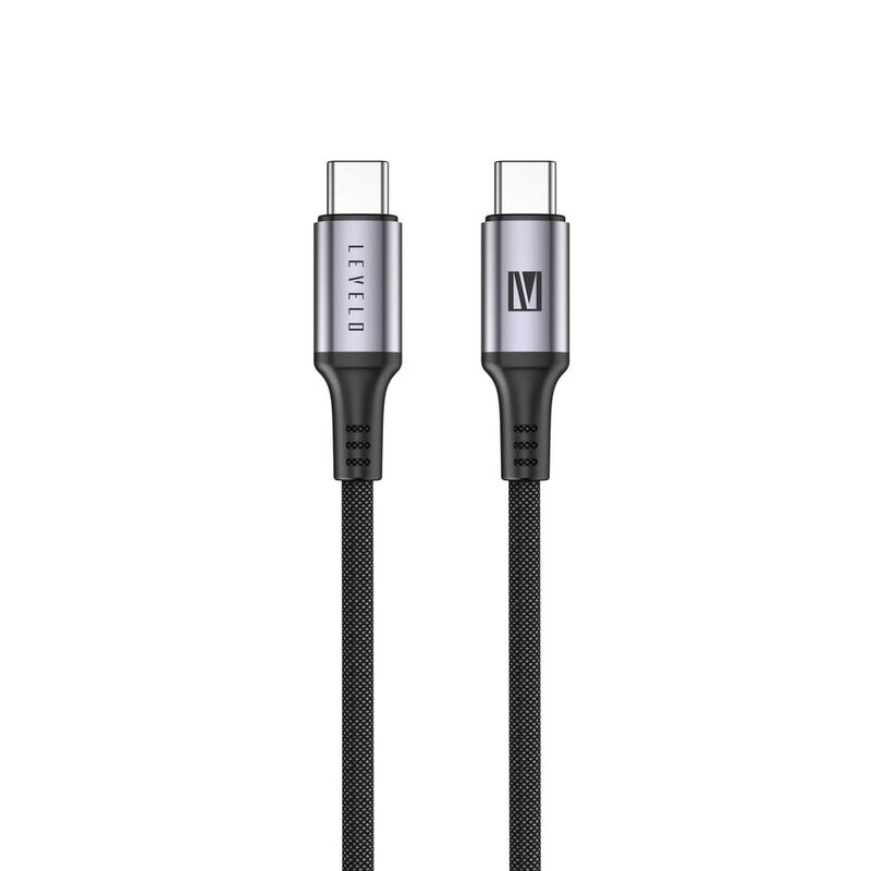 Levelo Otto USB-C to C 60W Leather Cable - Black