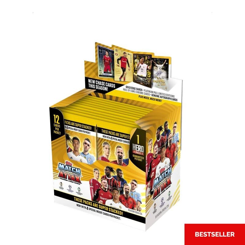 Topps Match Attax UEFA Champions League 2024/25 Single Pack (12 Cards Per Pack) (Assortment - Includes 1) Topps Match Attax UEFA Champions League 2024/25 Single Pack (12 Cards Per Pack) (Assortment - Includes 1)