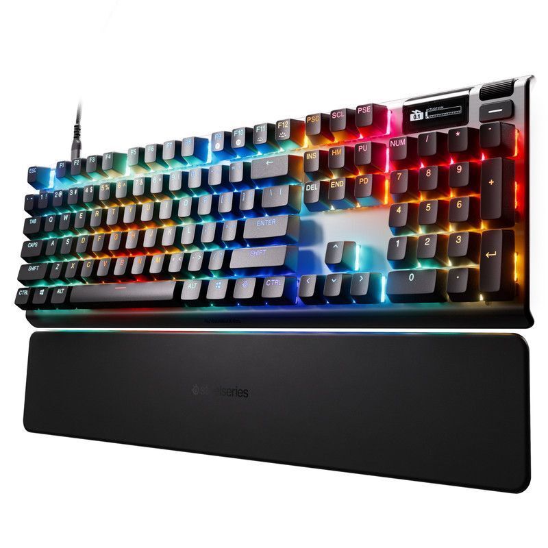 Steelseries Apex Pro Gen 3 Full-Size Wired Mechanical Gaming Keyboard - OmniPoint 3.0 Adjustable HyperMagnetic Switches (English Layout)