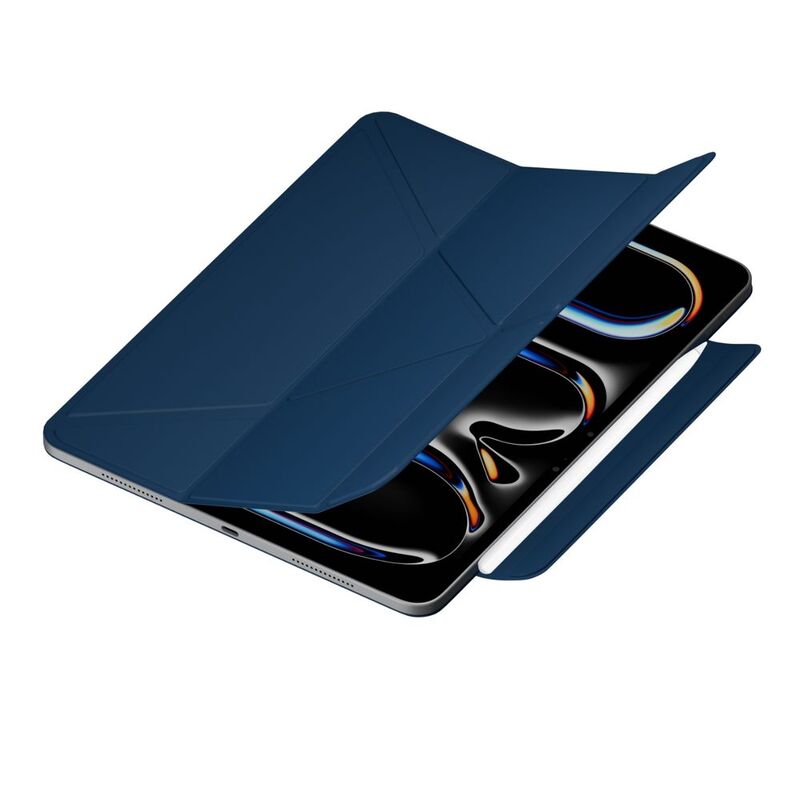 Hyphen Morph Smart Origami Folio Case For iPad 13-Inch Pro (M4) 2024 - Navy Blue   Hyphen Morph Smart Origami Folio Case For iPad 13-Inch Pro (M4) 2024 - Navy Blue