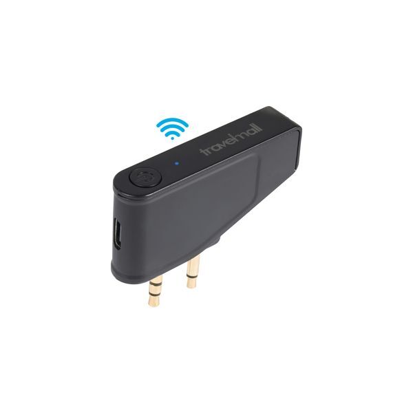 Travelmall 2-In-1 Bluetooth 3.5mm Airplane Headphone Adapter +Wireless Transmission - Black