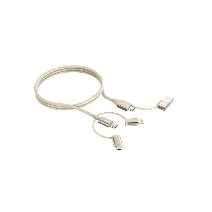 Travelmall 5-In-1 Lightning - Micro-USB USB-C Intelligent Cable Champagne Gold