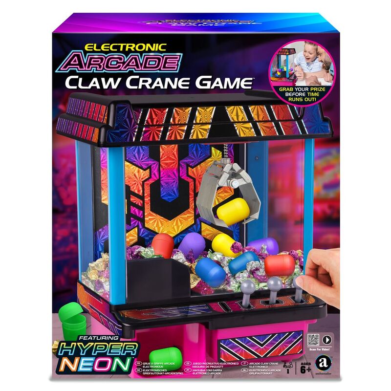 Merchant Ambassador Electronic Arcade Claw Crane Game (Hyper Neon) Merchant Ambassador Electronic Arcade Claw Crane Game (Hyper Neon)
