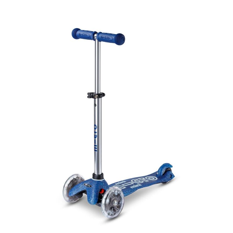 Micro Mini Deluxe Galaxy Glitter LED Navy Scooter