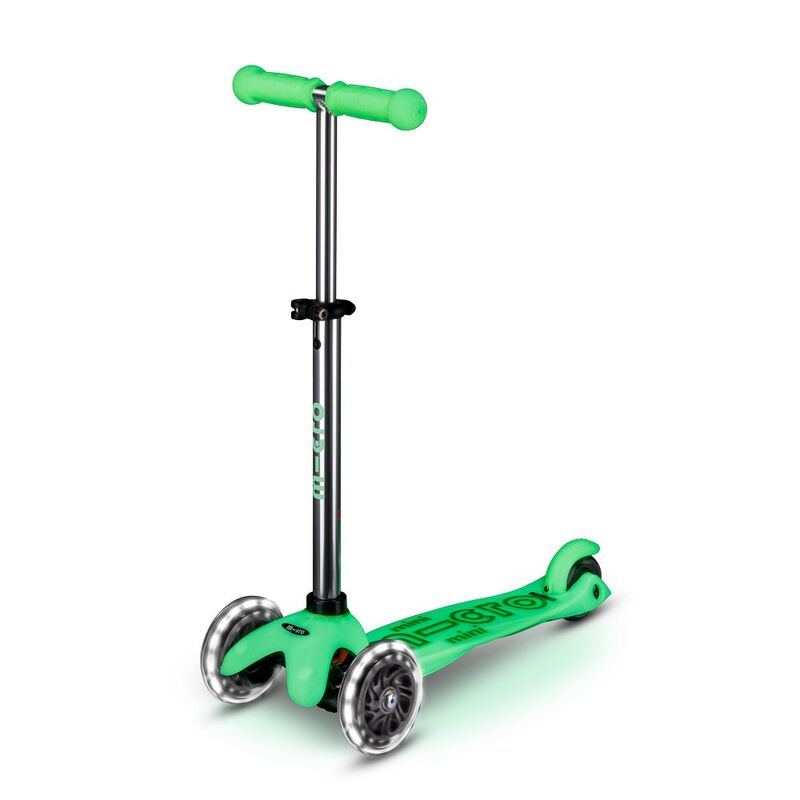 Micro Mini Deluxe Glow LED Icy Lime Scooter