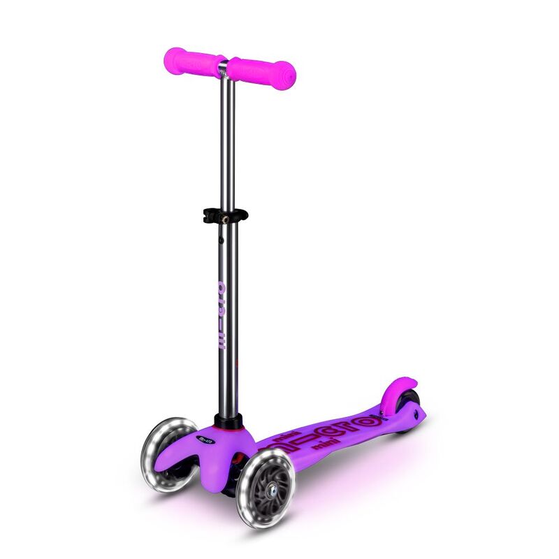 Micro Mini Deluxe Glow LED Frosty Pink Scooter