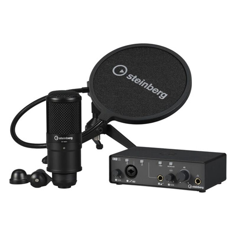 Steinberg IXO12 Podcasting Pack With USB Audio Interface - Black Steinberg IXO12 Podcasting Pack With USB Audio Interface - Black