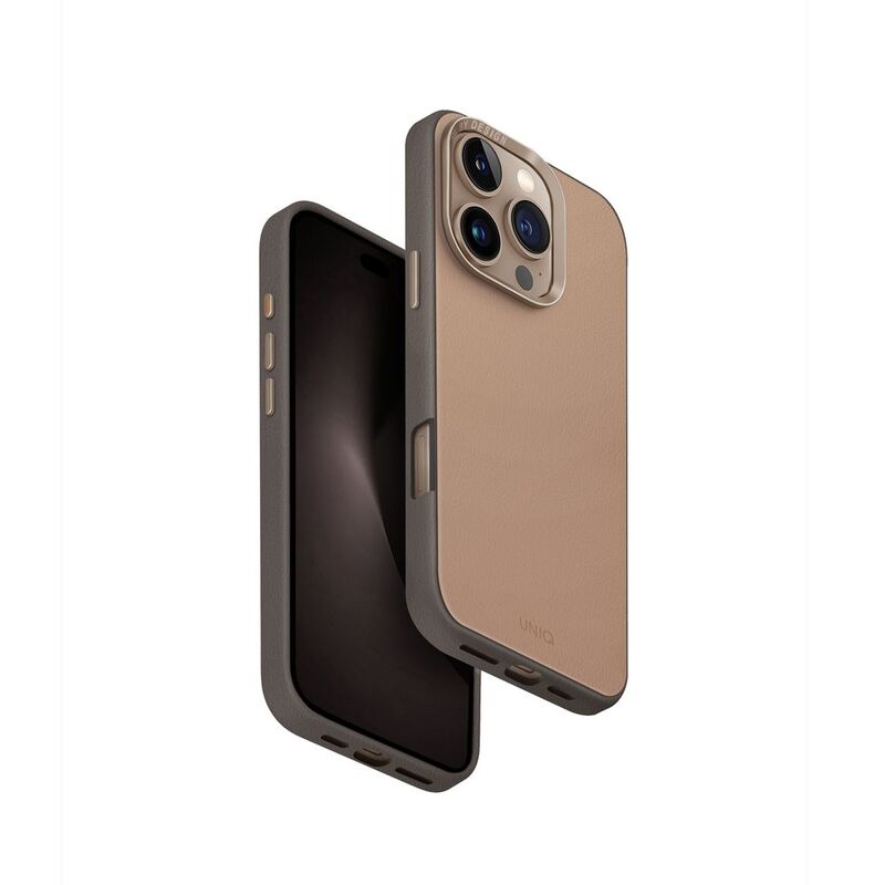 Uniq Hybrid iPhone 16 Pro Magclick Charging Lyden Case - Natural/Flint Grey