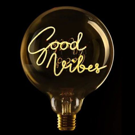 Message in the Bulb - Good Vibes - Blue / Rouge LED Light Bulb (6 Volt)