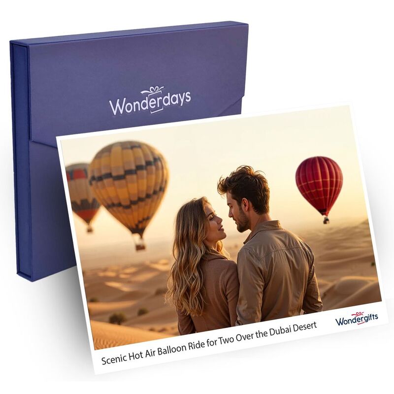 Wondergifts Two for One Hot Air Balloon Flight Experience Over the Desert with Refreshments - with Free Chocolates