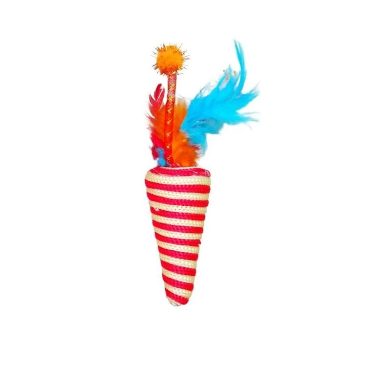 Wild Catz Cat Scone Fabric Feature Cat Toy - Multicolors