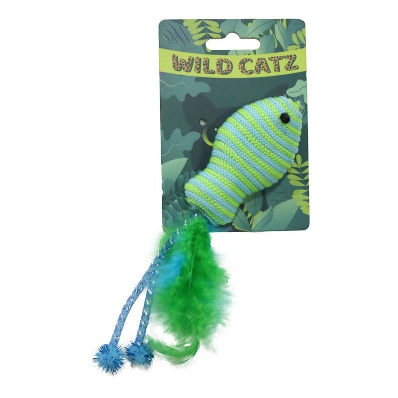 Wild Catz Jumpin Fish Fabric Feature Cat Toy Multicolors