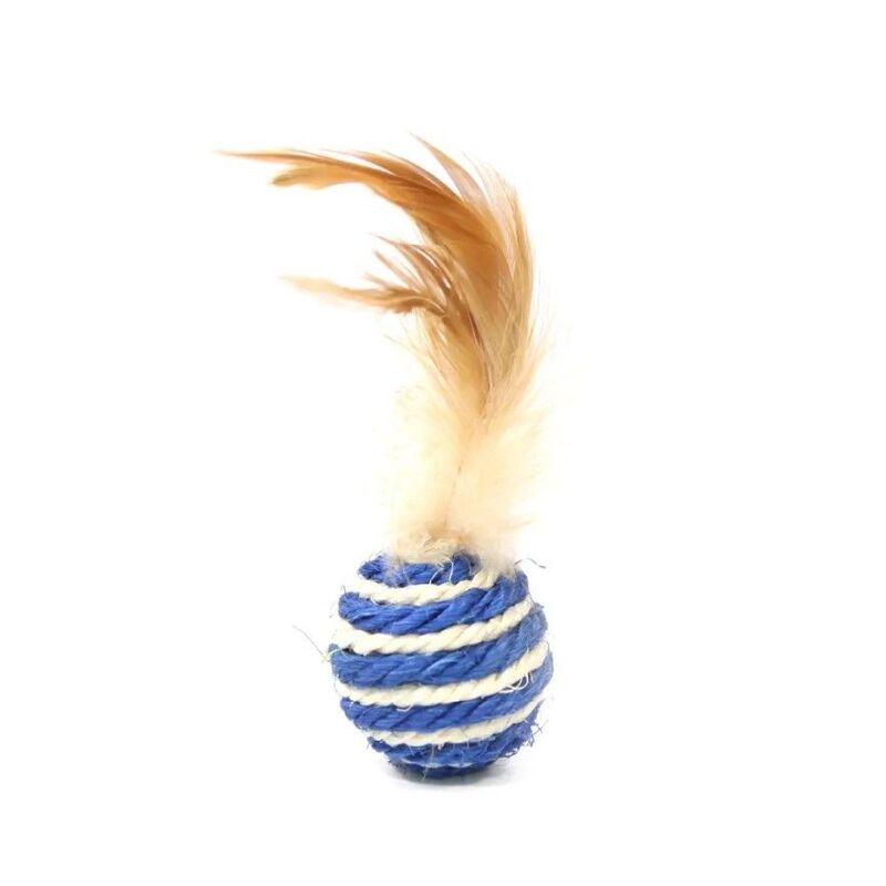 Wild Catz Rowdy Balls Sisal Feature Cat Toy - Multicolors - 1Pc