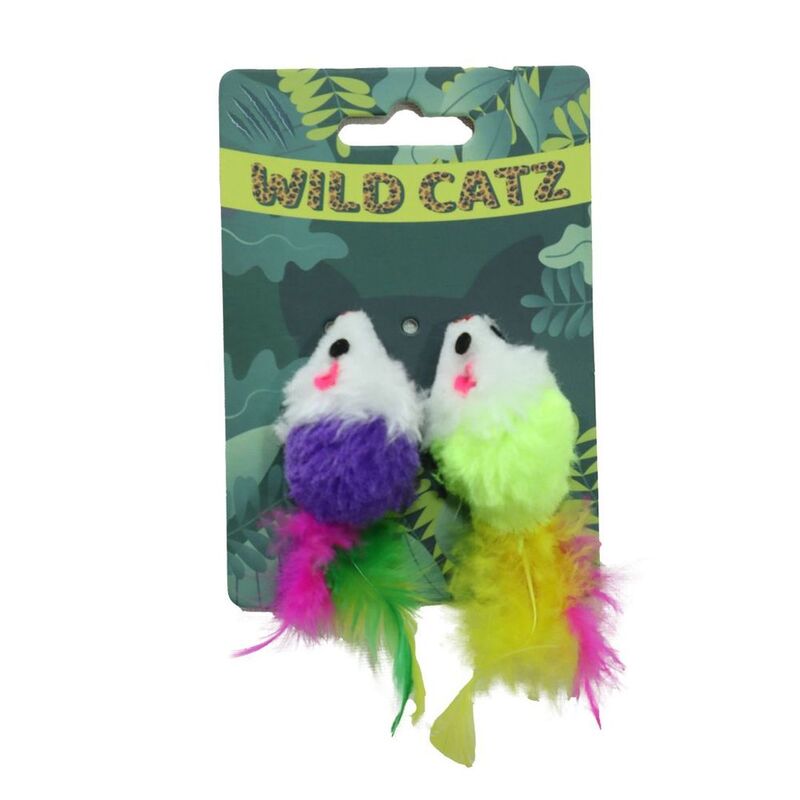 Wild Catz Wild Mice Cat Toy - 4.5 x 2.5 x 10cm Wild Catz Wild Mice Cat Toy - 4.5 x 2.5 x 10cm