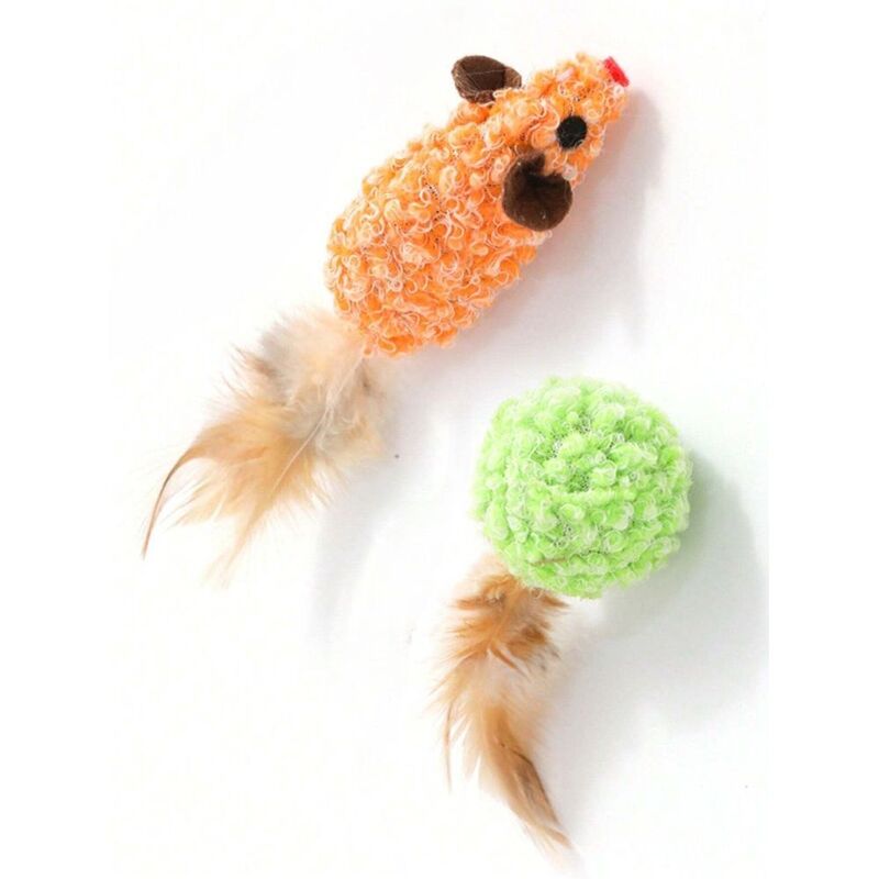 Wild Catz Flurry Friends Cat Toy - 6cm (Pack of  2)