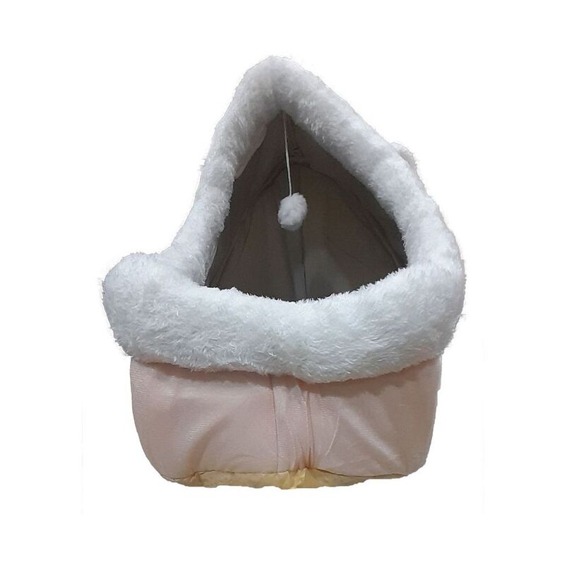 Grizzly Loppy Cat Cave Pink Plush / Cotton Pink Cat Bed - Large (45 x 45 X 40cm) Grizzly Loppy Cat Cave Pink Plush / Cotton Pink Cat Bed - Large (45 x 45 X 40cm)