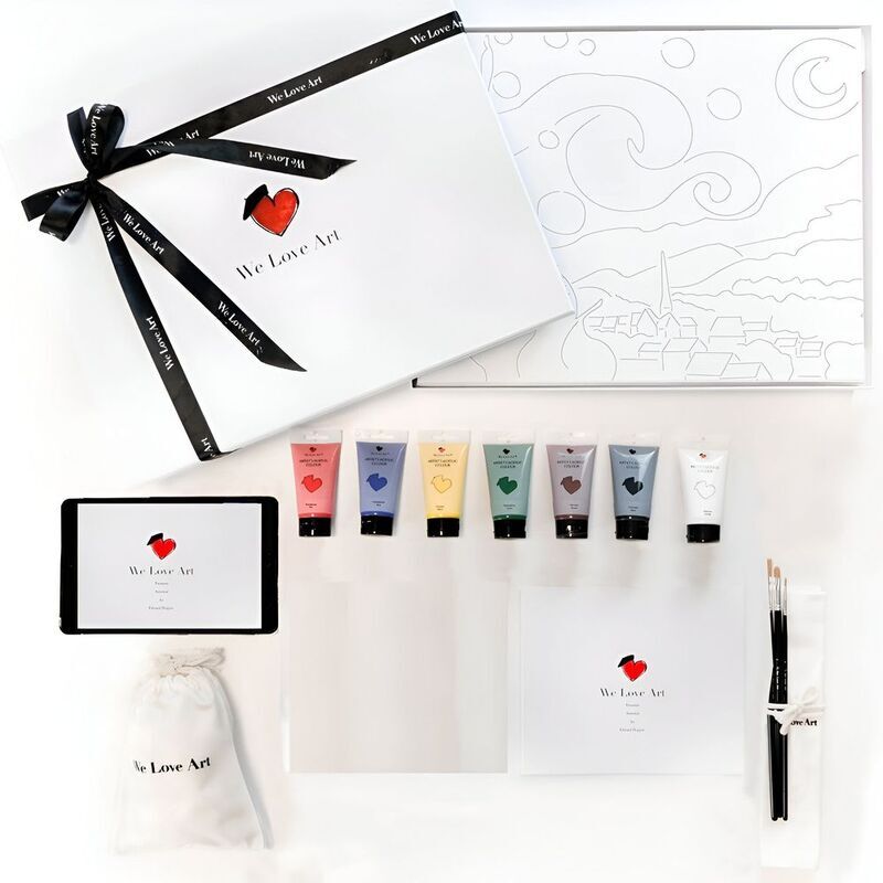 We Love Art - Pop Art - Breakfast In Paris Guided Painting Art Set We Love Art - Pop Art - Breakfast In Paris Guided Painting Art Set