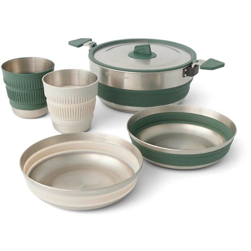 Sea to Summit Detour Stainless Steel One Pot Cook Set (Set of 5) - Green