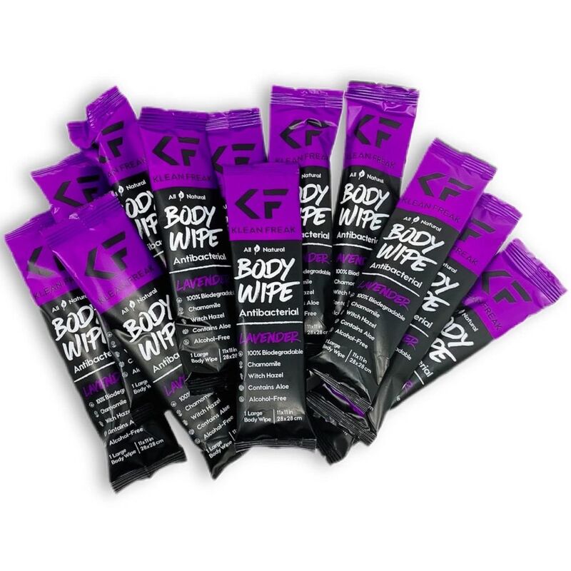 Klean Freak Lavender Body Wipes (Pack Of 12) - Purple