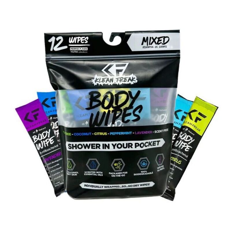 Klean Freak Body Wipes (Pack Of 12) - Mixed