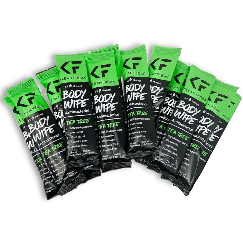 Klean Freak Tea Tree Body Wipes (Pack Of 12) - Green