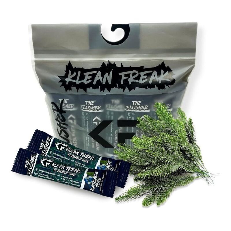 Klean Freak Kascade Pine The Flusher Wipes (Pack Of 20)