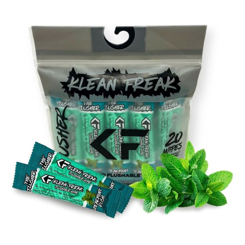 Klean Freak Spearmint Rush The Flusher Wipes (Pack Of 20)